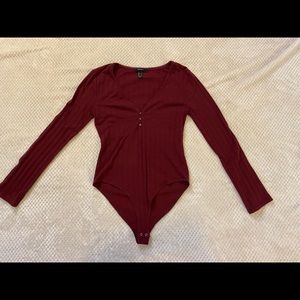 Forever 21 Maroon Bodysuit